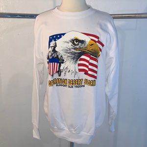 Vintage 90’s Operation Desert Storm Support Our Troops USA Sweatshirt